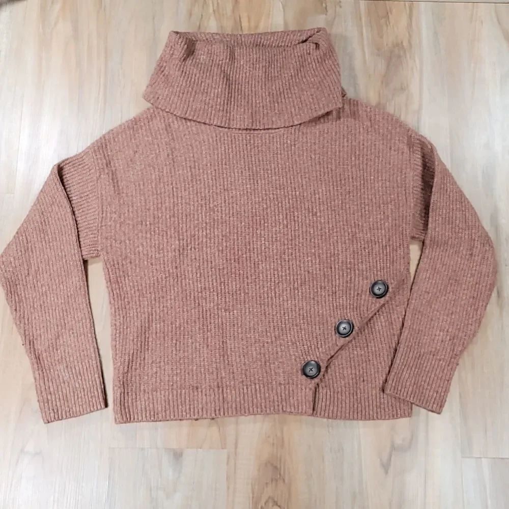 🔹️Anthropologie Yes Lola Rust Colored Cowl Neck Sweater Small